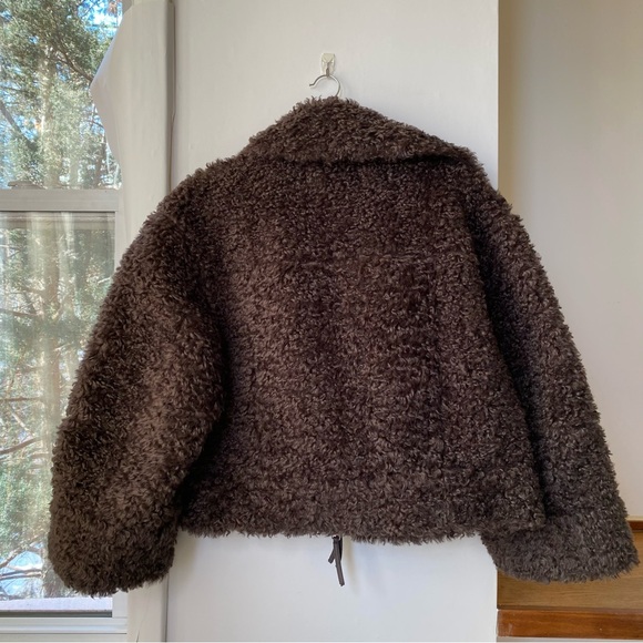 NWT Free People Jolie Oversized Teddy Jacket Deep Fudge Brown XS - Picture 7 of 12